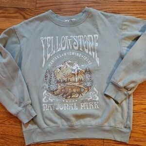 Yellowstone Graphic Crew Neck Sweater - Green